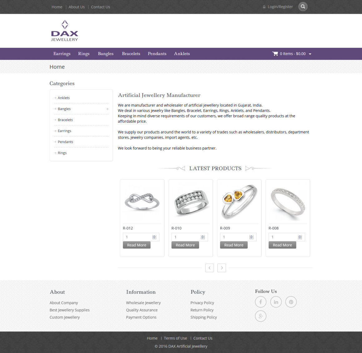 Dax Artificial Jewellery